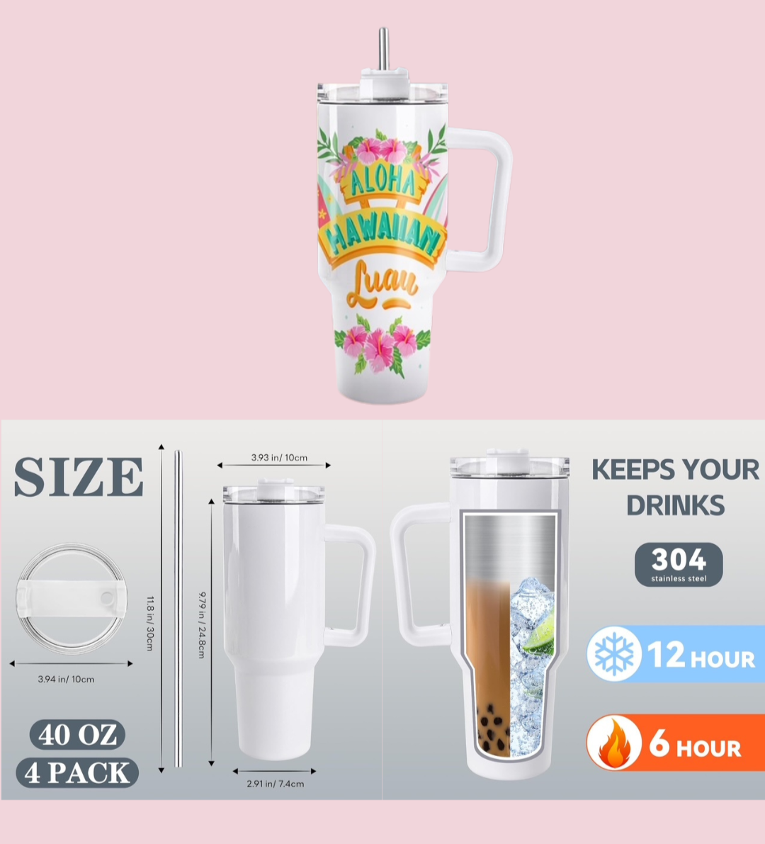 Personalized 40 oz Metal Tumbler