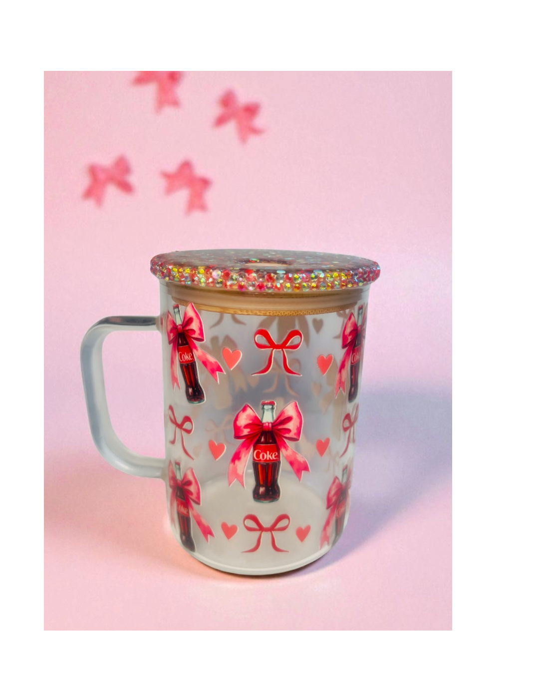 Coke 17oz Mug/Rhinstone Lid