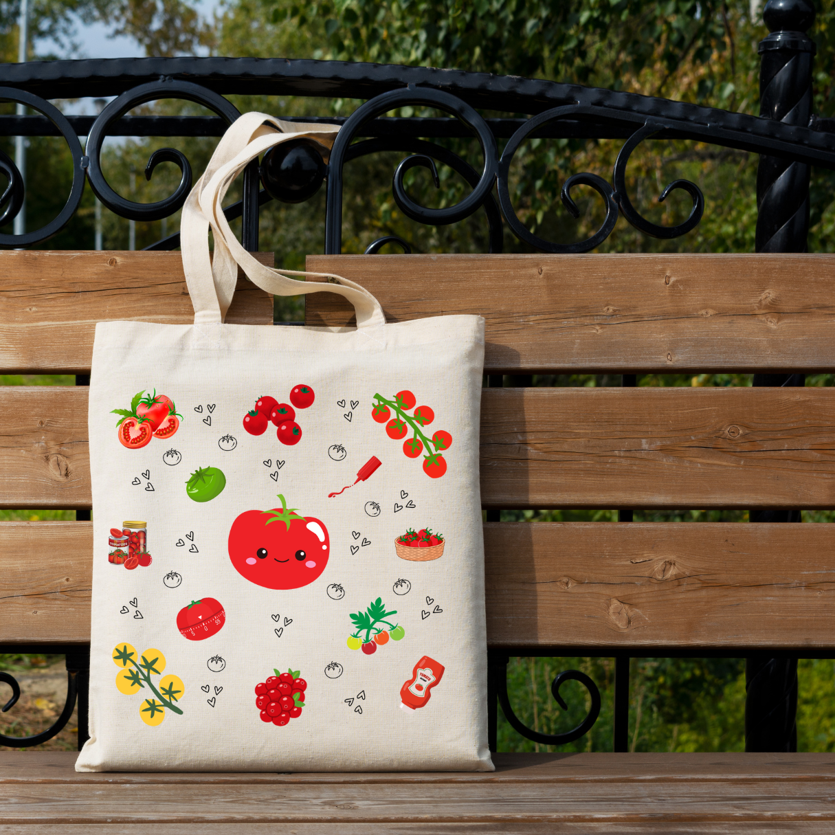 Happy Tomato Tote Bag