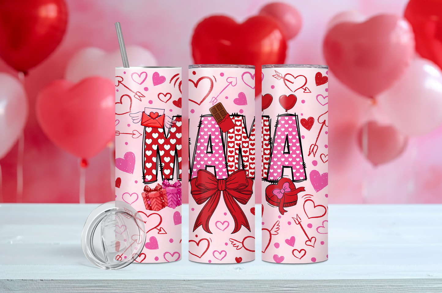 Mama Red Bow 20 oz Tumbler