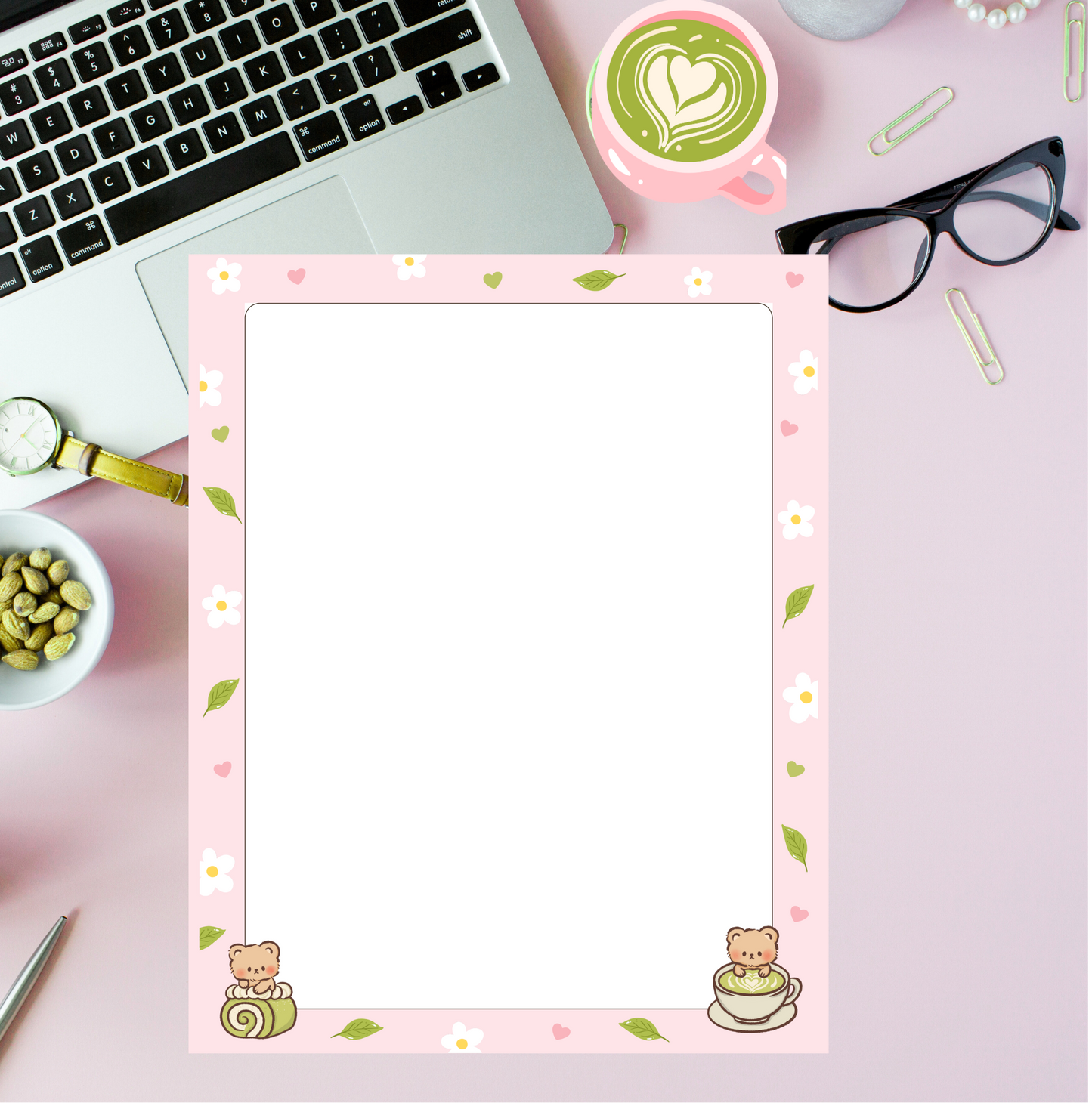 Pink Latte Matcha NOTEPAD / PLANNERS