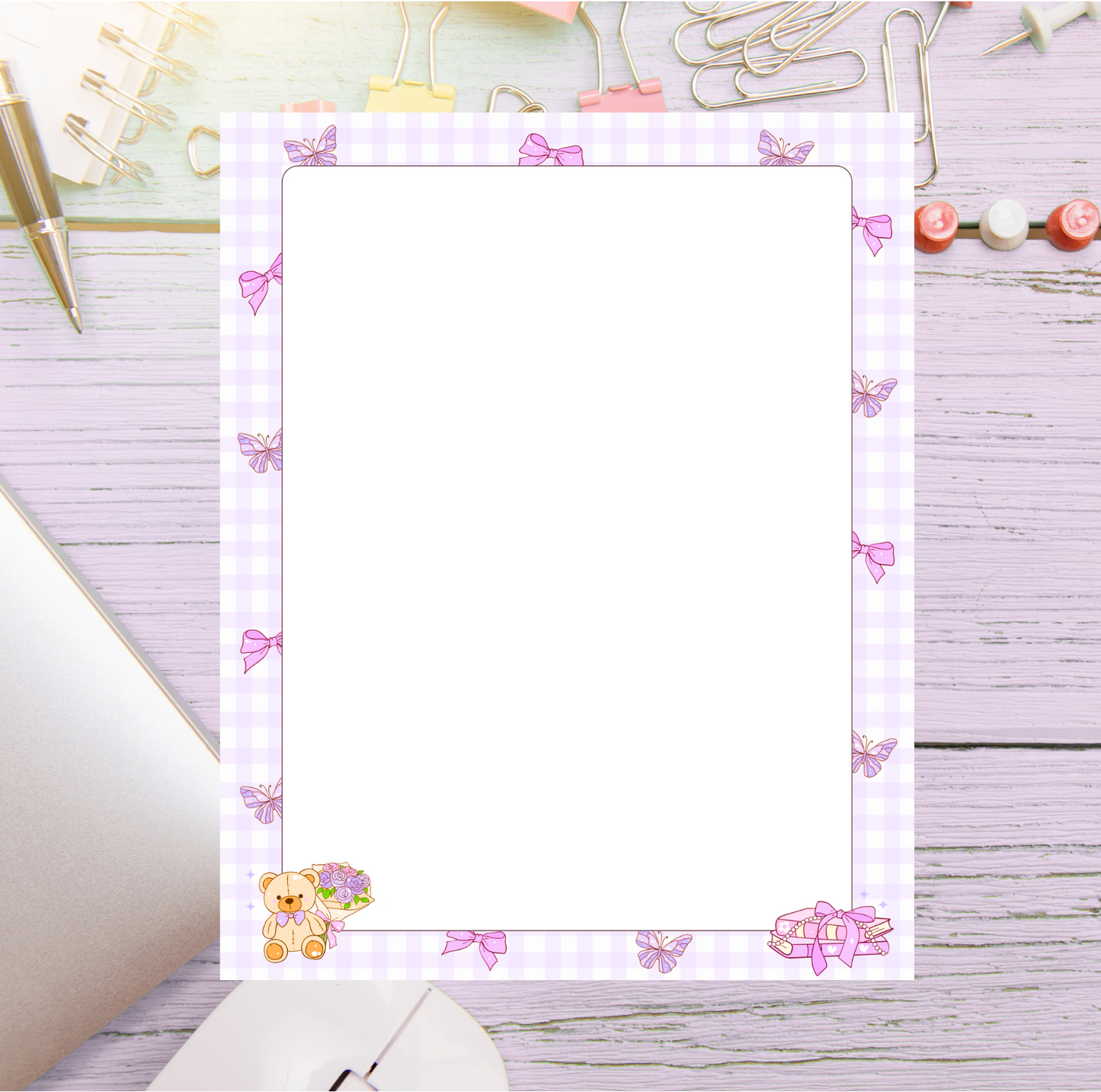 Velvet Little Bear Planner/ Notepad