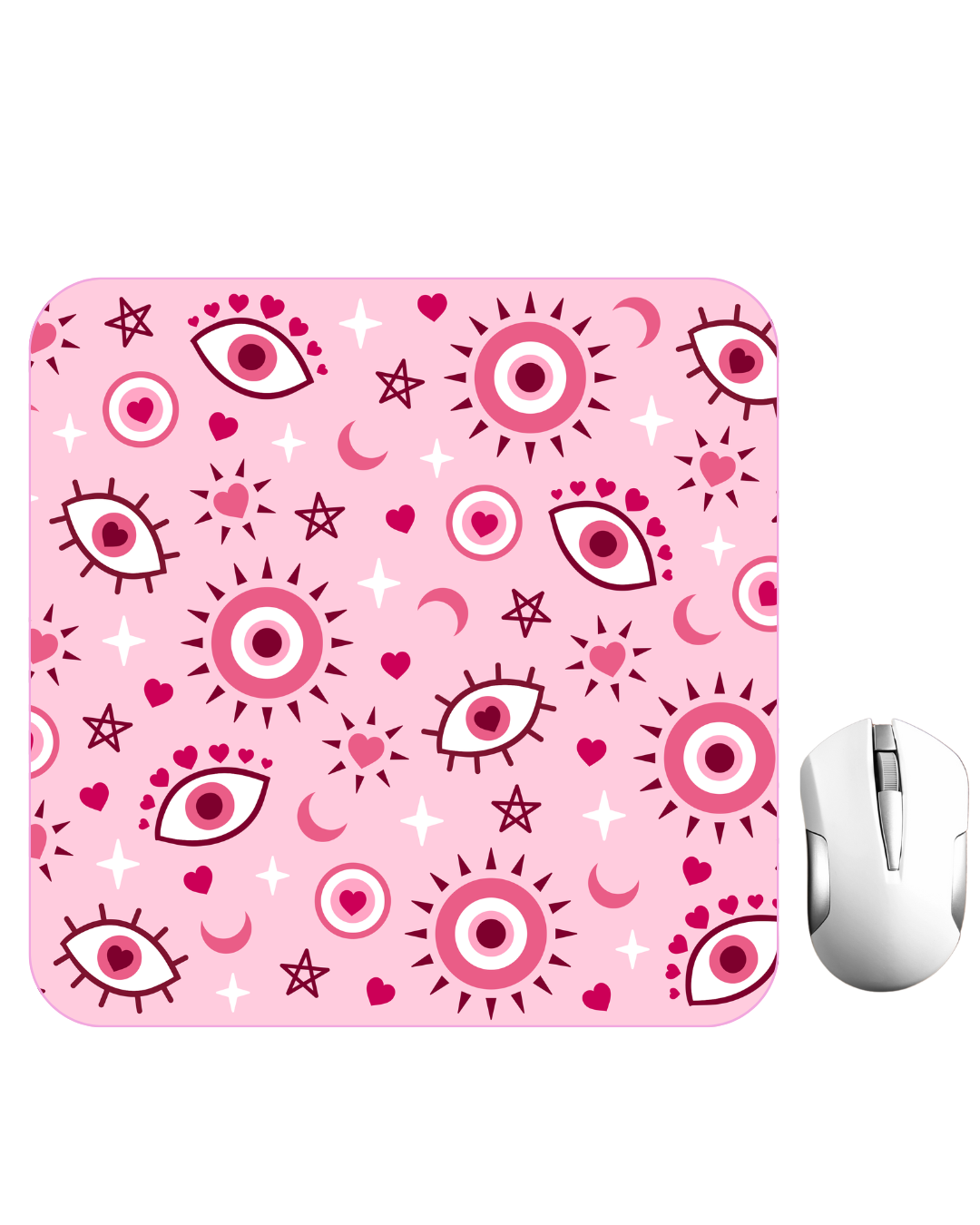 Evil Eye Pink Mouse Pad