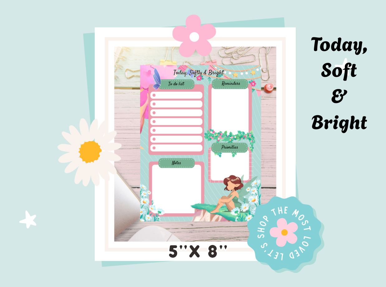 Product packaging with a fairy design on a light blue background