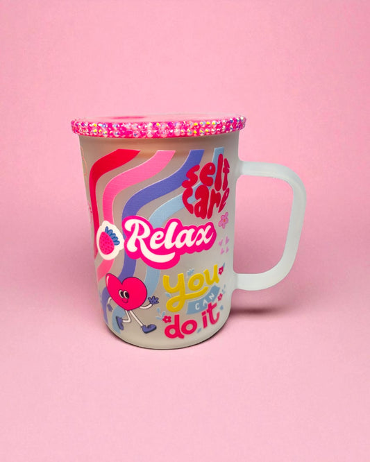 Self Care 17oz Mug/Rhinestone Lid