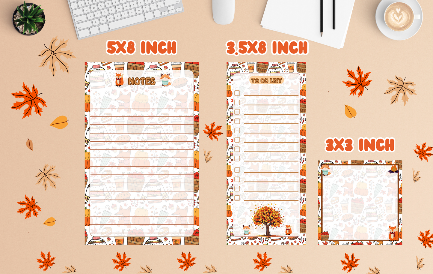 Foxy Fall Notepads