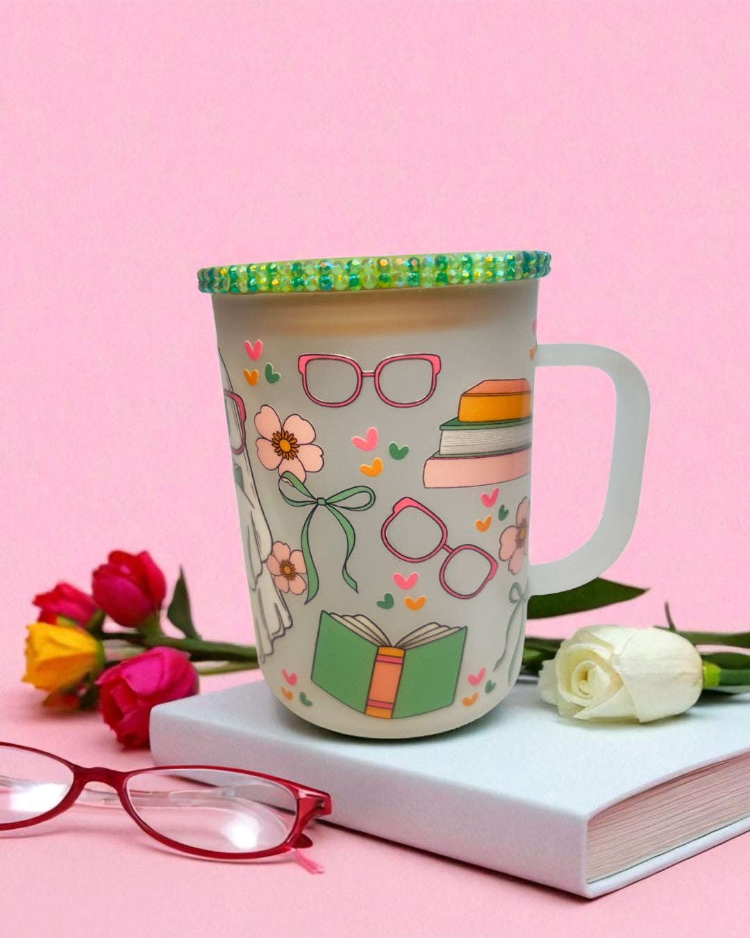 Ghost 17oz Mug/Rhinestone Lid