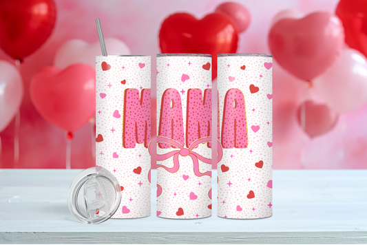 Mama Polka Hearts 20 oz Tumbler