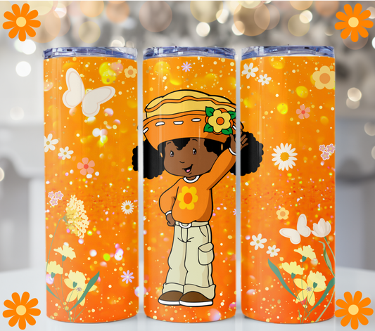 Orange Blossom 20 oz Retro Tumbler
