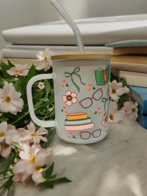 Reading Ghost 16 oz Frosted Glass Mug