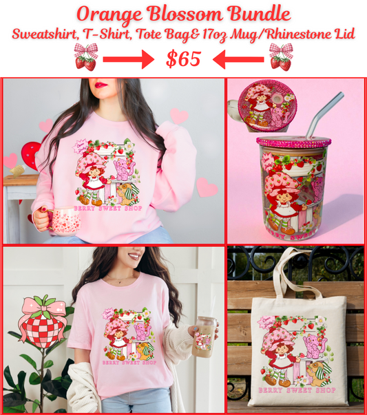 Strawberry Shortcake Berry Sweet Shop Sweatshirt Bundle