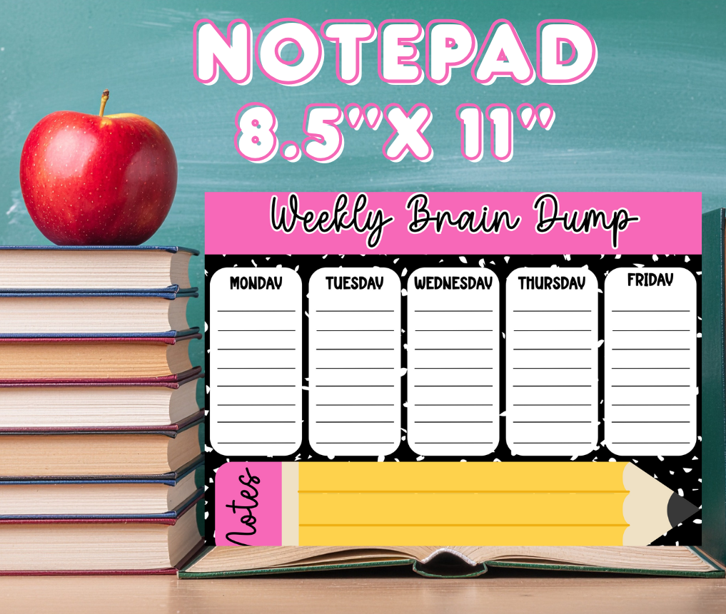 Teacher's Brian Dump Weekly Planner